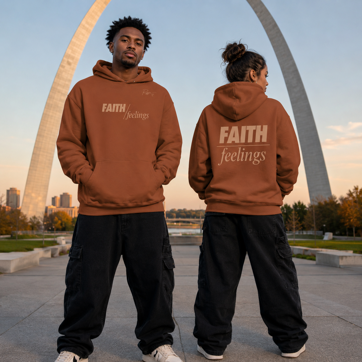 Faith / Feelings Unisex oversized hoodie