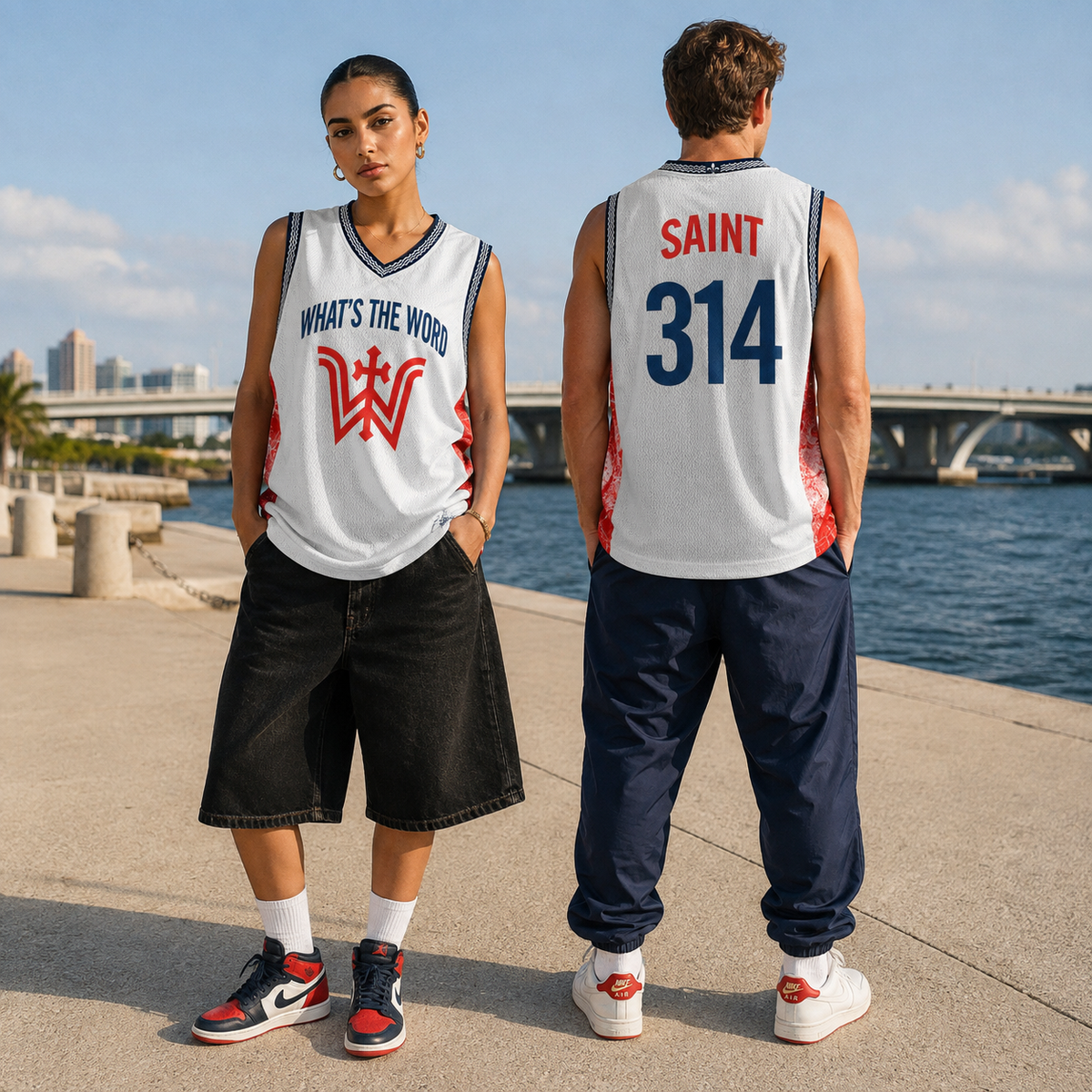 What's The Word Premium basketball jersey