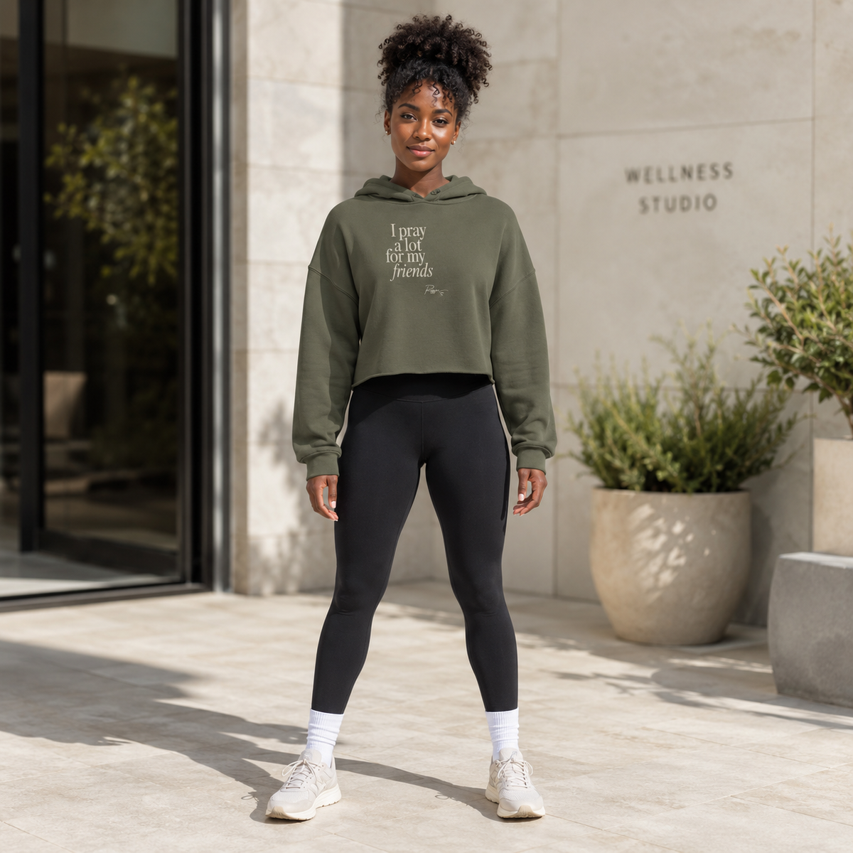 I pray a lot for my friends Crop Hoodie