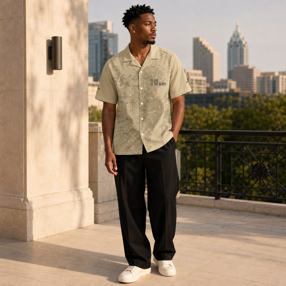 TGBTG STL map Unisex button shirt